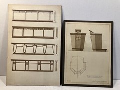 2 Original Watercolor Architectural Presentation Board Joseph J Noe Studios L-F