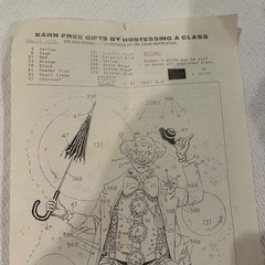 Vintage 1989 Tri-Chem Clown & Bubbles Fabric Painting Chart 7236 Glitter Accents