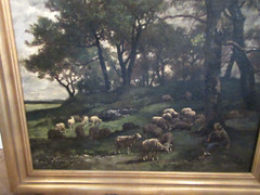 Charles Emile Jacque (1813-1894) Oil, Barbizon School, From Movie „Dark Waters“