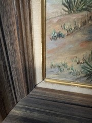 Vintage Framed And Matted Original Landscape Painting On Canvas Artist Signed