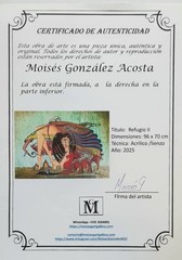 acrylic painting by Moises Gonzales cuban Beautiful art 96x70cm T:Refugio 2
