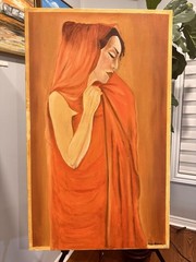 Original Figurative Painting by Neda Bibak – 40×24 in (102×62 cm) – Acrylic