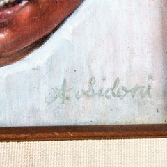 „All Smiles“ By Anthony Sidoni Signed Oil Painting 11 1/2″x9 1/2″