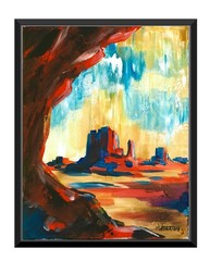 11×14 Original Monument Valley Acrylic Painting on Canvas | Signed Western Art