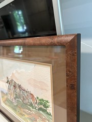 Original Water Color Western Art Cowboy Horses by j Haines Framed Set Of 2
