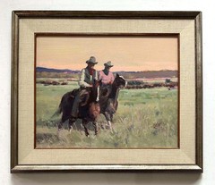 Don Irwin (California) -Western Landscape w/Cowboys on Horseback