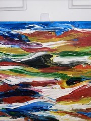 Original Oil Painting. 20×16” Thick Textured. Barbara J Koivisto 1995 NYC