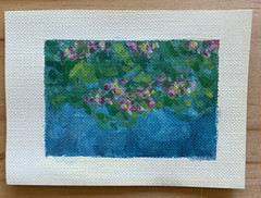 ACEO Original Art Card – Monet Inspired Water Lillies Nature Impressionism