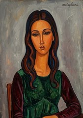 Amadeo Modigliani Signed Oil Painting on Canvas 16×24