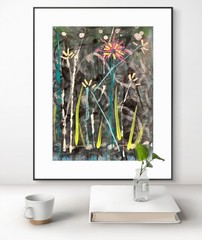 Original Abstract Expressionism 9×12 Winter to Spring Handmade Unique Signed Art