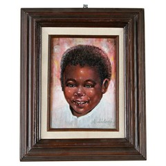 „All Smiles“ By Anthony Sidoni Signed Oil Painting 11 1/2″x9 1/2″