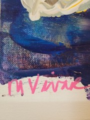 MONA VIVAR Original 11×14 Colorful Magnolia Abstract Expressionism Art Painting