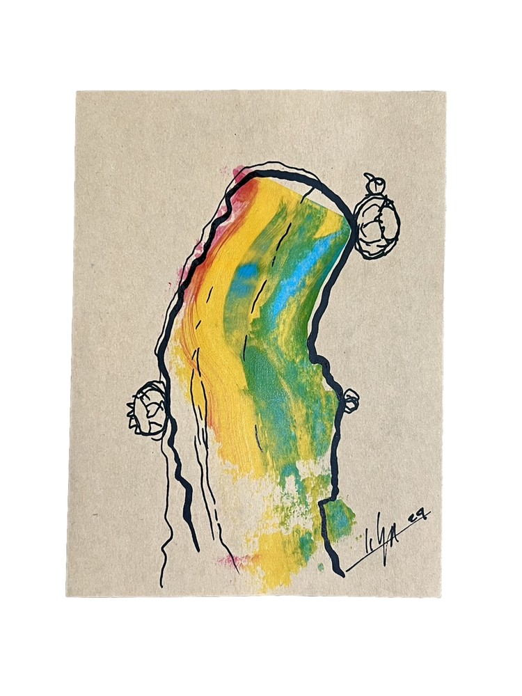 Original Oil/Acrylic Painting On Cardstock Paper Cuban Art 5.5×7.5” by LISA