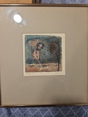 Sunflower Girl Painting By A/P 1982
