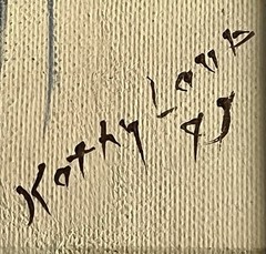 Vintage 1979 SIGNED K Loud Native American Warrior with Eagle FRAMED yellow gray