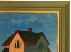 TOBIN, 1957 EASTERN POINT LIGHTHOUSE, CAPE ANN GLOUCESTER MA VINT SGND O/B, FRMD