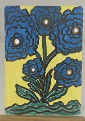 Flowers. Original ACEO Art Card