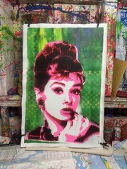 Audrey Hepburn Made On Canvas 24×36 Inch Hand Made By Artonmap Artist