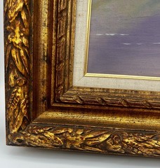 Vintage Ramos Catalan Framed Oil Painting Mountain Landscape Scenery Signed Art