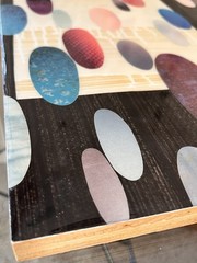 Rex Ray Original Mixed-Media Resin Collage Signed 4/02 #0600 12×16 San Francisco