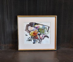 IRENA D. GRIEZE (JONYNAS) 1931– ABSTRACT WATERCOLOR & INK PAINTING – LITHUANIA