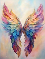 DIY Multicolor Angel Wings Diamond Painting Kit (30×40 cm) C47