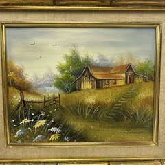 Vintage Original Landscape Oil Painting Framed Signed Janssen Numbered Read