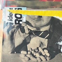 Original Mixed Media Modern Art Collage „Genesic“ 11.5×16.5″ Signed
