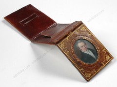 „Portrait of a gentleman“, Austrian miniature, ca. 1830