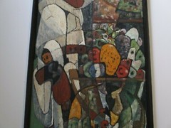 LARGE VINTAGE PAINTING CUBIST CUBISM MODERNISM EXPRESSIONISM PORTRAIT 1960’S