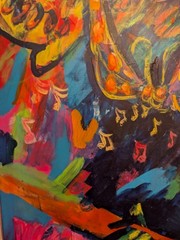 BUTTERFLY BLUES David Lundquist Painting Original 1992 Jimi Hendrix Mixed Media