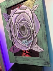 1 of 1 Original Oil Painting 36” x 58” Abstract Lavender Rose Portrait 🔥