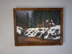 Original oil painting. Measuring 26×20 Signed by artist framed