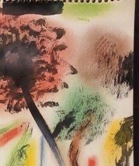 1974 LISTED HUNGARIAN CHARLES FODOR Sd ORIGINAL M/M ABSTRACT „FLOWER FORMS“