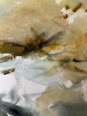 Stormy Waves–Charlotte Hoffman-Mid 20th American Art–Medium Size Watercolor