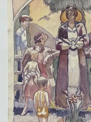 Antique Painting Wpa Portrait Art Deco American Regionalism Ben Messick Famous