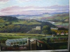 Ernest F. Hill, Antique 1928 British Oil Painting Oil/C, Landscape, 35 X 40.5 cm