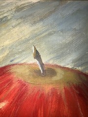 Original Wall Art Still Life Oil on Canvas Wood Frame Shiny Apple Realism