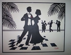 Lee Reynolds Ballroom Dance Canvas Painting 50.5″L *40.5″W *2″D