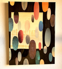 Rex Ray Original Mixed-Media Resin Collage Signed 4/02 #0600 12×16 San Francisco