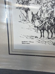 Print Sketch Algarve Tipoco Portugal City Scape Signed Julio Amaro P14