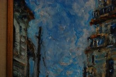 FRAMED ORIGINAL OIL VIEW OF COLONIAL SANTIAGO, ORIENTE, CUBA ARTIST: HECTO VIDAL