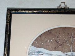 Vtg Japanese Painting Marked Z Sui 85 N.Y. w Signature Woman Child Girl in Boat