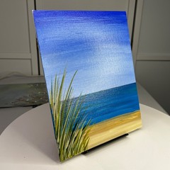 Ocean Seascape Coastal Wall Art Acrylic Painting 8×10 Unframed