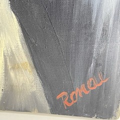Original Vintage Oil Painting on Canvas Robed Man Signed