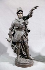 19th Century Pair of Military Bronze Knight in Armor Boyer and Robinet