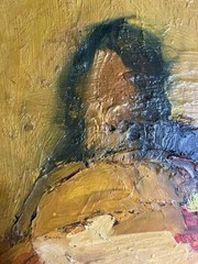 MID CENTURY MODERNIST MCM ABSTRACT FIGURATIVE STILL LIFE MODERNISM OIL PAINTING