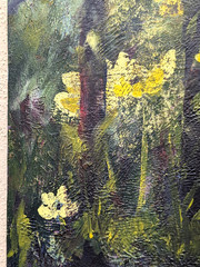 Gloria Galbraith Original Acrylic Floral Landscape Painting Yellow Flowers 20×17