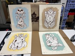 Jeremy Fish „Seasons of Change“ screen print set /100,2008 signed. w/ some wear