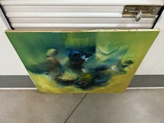 🔥 Fine Vintage 1960s Modern MANILA Asian FILIPINO Market Painting, Leo GARCIA